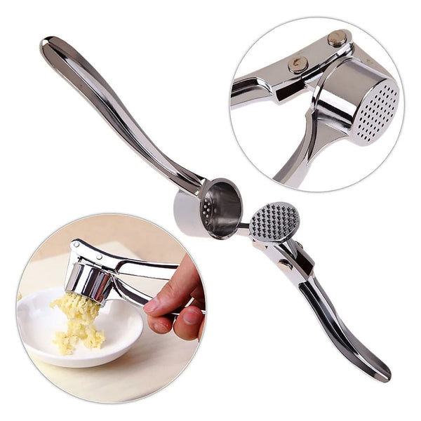 Premium Stainless Steel Garlic Press – Effortless Crusher & Masher for Quick Garlic Preparation