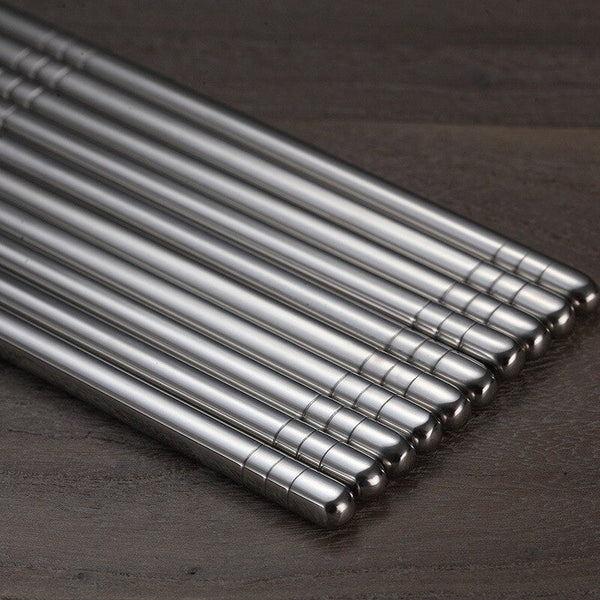 Premium Stainless Steel Chopsticks – Set of 5 Pairs, Durable & Elegant for Everyday Dining