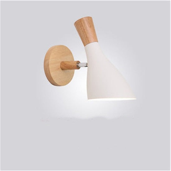 Modern LED Wooden Wall Light – Elegant Bedroom Lighting