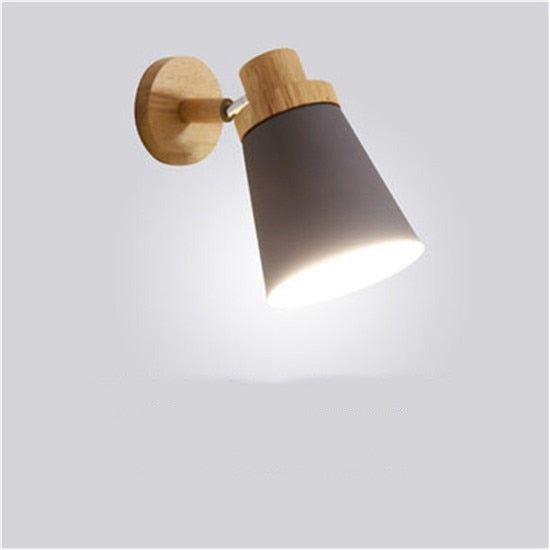 Modern LED Wooden Wall Light – Elegant Bedroom Lighting