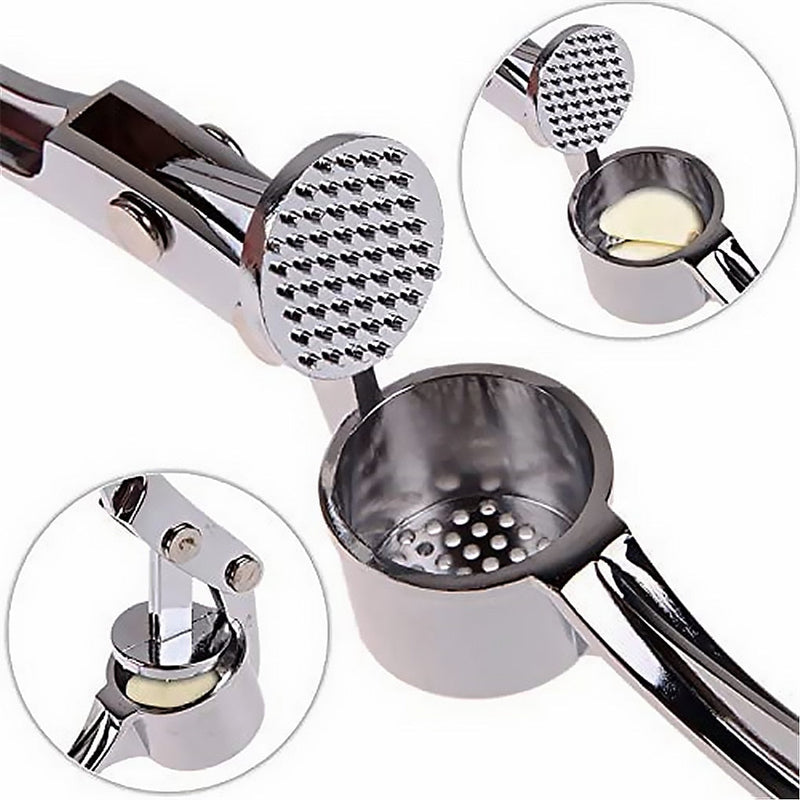 Premium Stainless Steel Garlic Press – Effortless Crusher & Masher for Quick Garlic Preparation