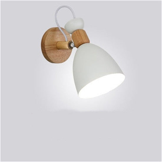 Modern LED Wooden Wall Light – Elegant Bedroom Lighting