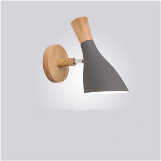 Modern LED Wooden Wall Light – Elegant Bedroom Lighting