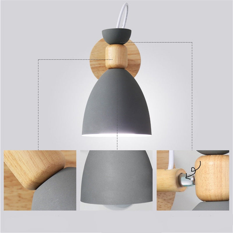 Modern LED Wooden Wall Light – Elegant Bedroom Lighting