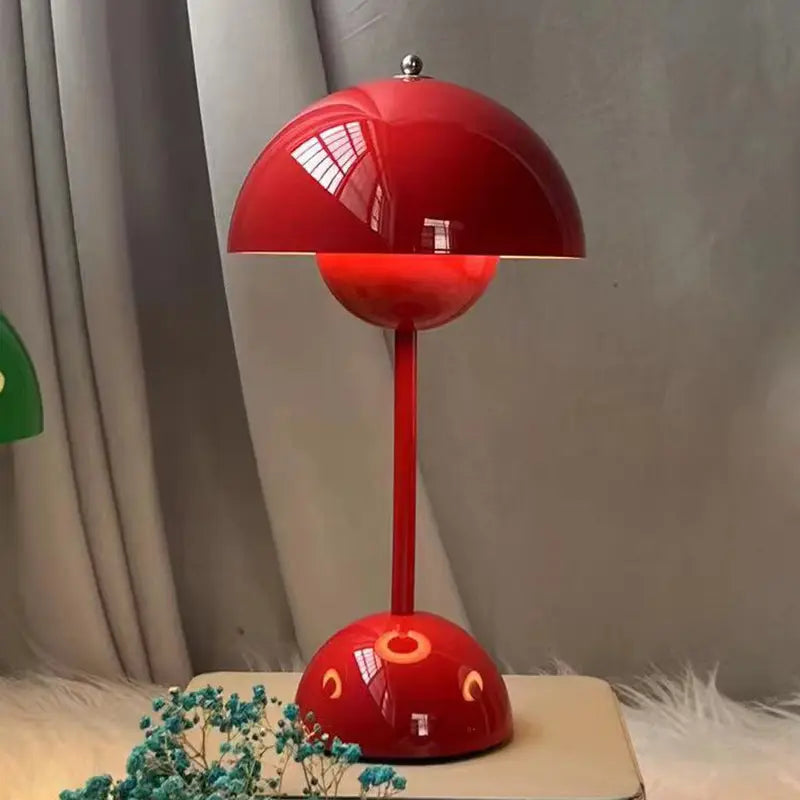 Modern Mushroom Table Lamp – Wireless Retro Elegance for Your Home