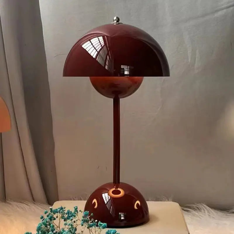 Modern Mushroom Table Lamp – Wireless Retro Elegance for Your Home