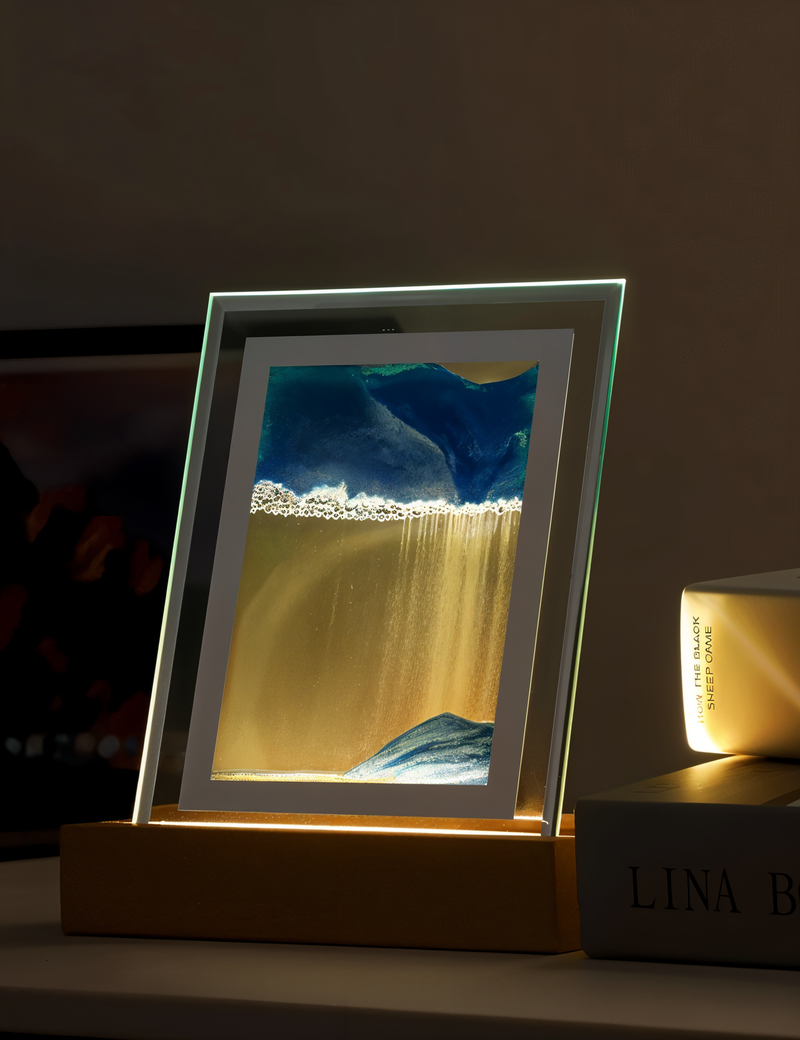 3DFlow Sandscape Night Light – Artistic Sand Frame with LED Lighting