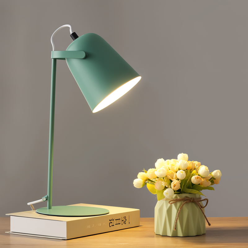 Nordic Macaron Table Lamp – Adjustable Reading Lamp in Vibrant Colours