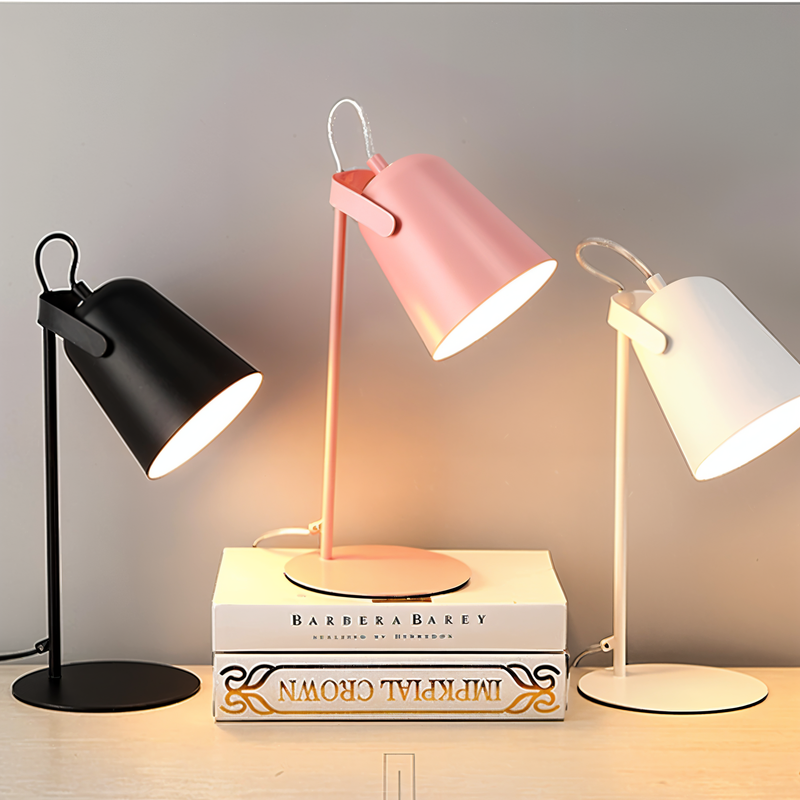 Nordic Macaron Table Lamp – Adjustable Reading Lamp in Vibrant Colours