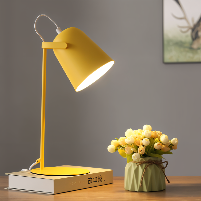 Nordic Macaron Table Lamp – Adjustable Reading Lamp in Vibrant Colours