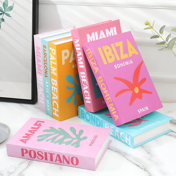 Stylish Decorative Books for Coffee Tables and Shelves – Colourful Book Replicas for Modern Interiors