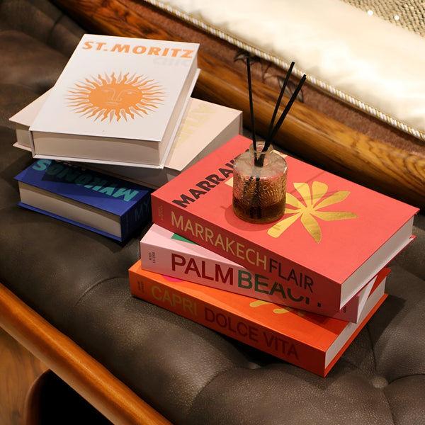 Stylish Decorative Books for Coffee Tables and Shelves – Colourful Book Replicas for Modern Interiors