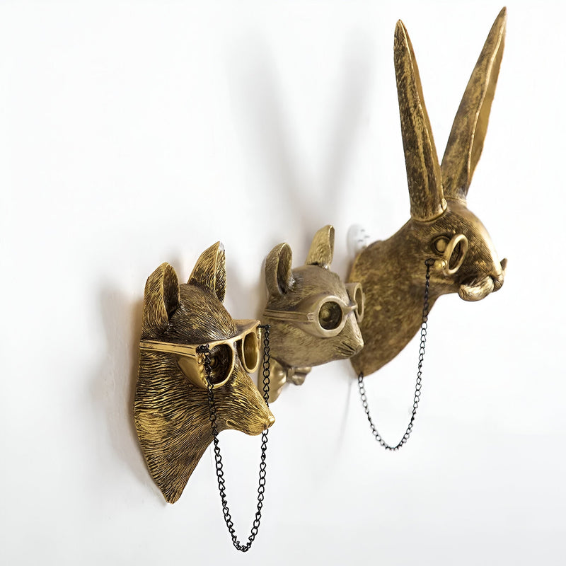 Quirky Golden Deer Wall Hook – Functional Decorative Piece for Unique Home Styling