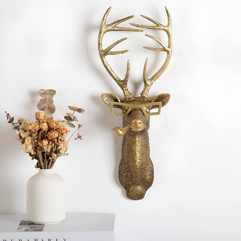 Quirky Golden Deer Wall Hook – Functional Decorative Piece for Unique Home Styling