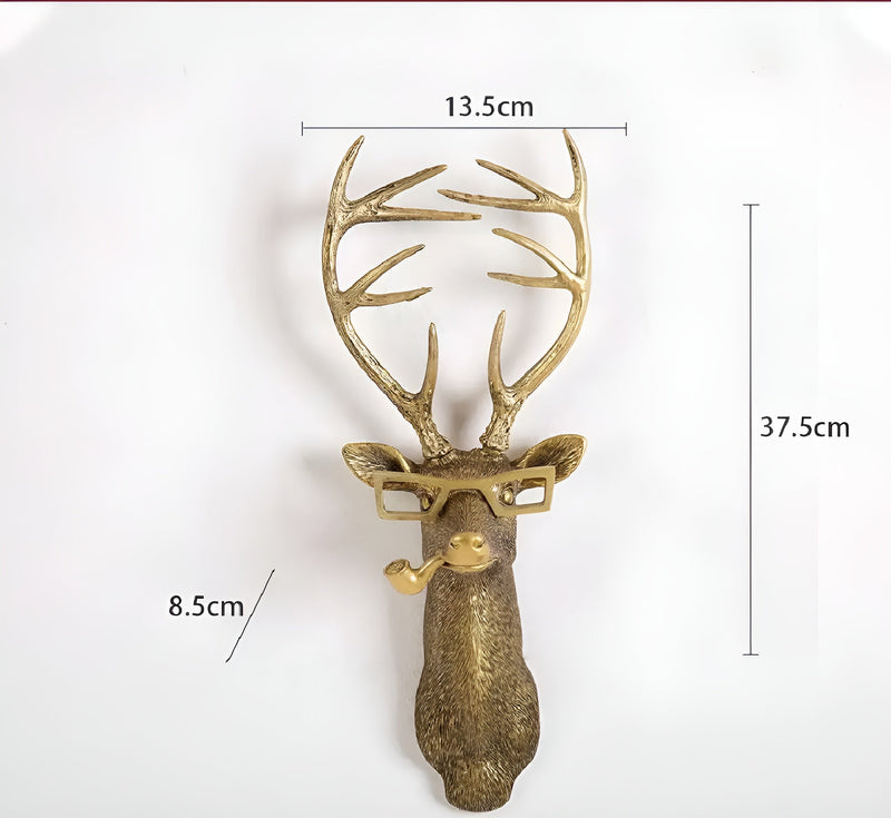 Quirky Golden Deer Wall Hook – Functional Decorative Piece for Unique Home Styling