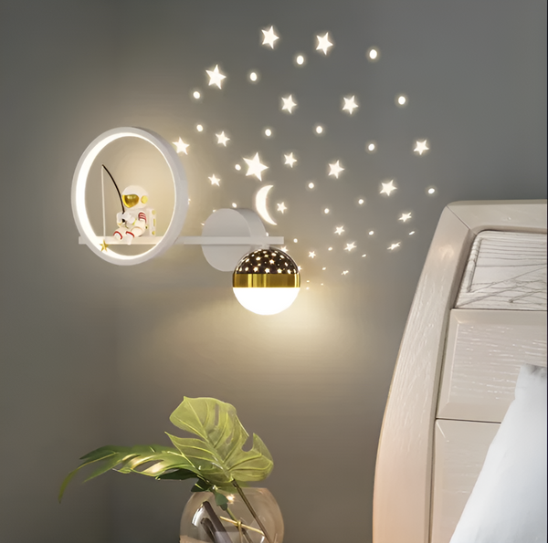 Moon & Stars LED Projection Light – Enchanting Night Light for Kids’ Rooms