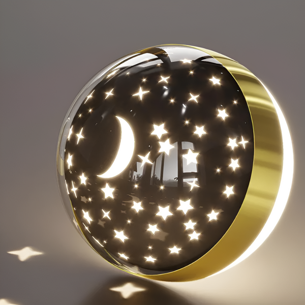 Moon & Stars LED Projection Light – Enchanting Night Light for Kids’ Rooms