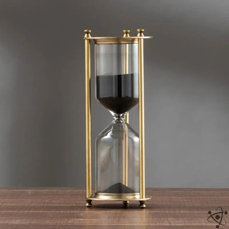 Elegant Hourglass with Metal Base – Retro Sand Timer