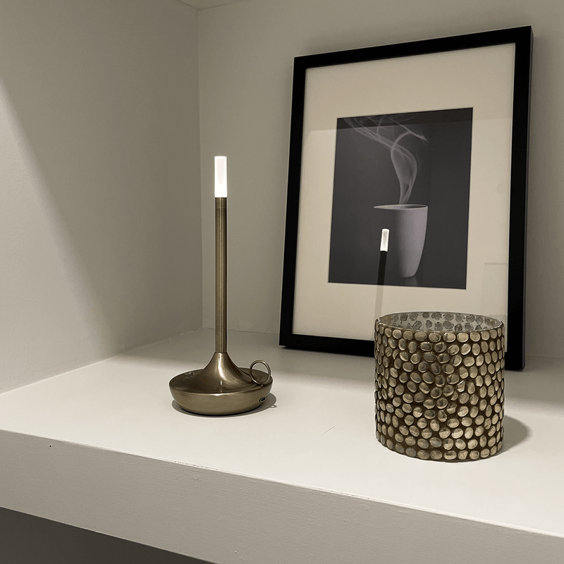 Portable LED Wick Table Lamp – Minimalist Table Lighting for Any Ambience