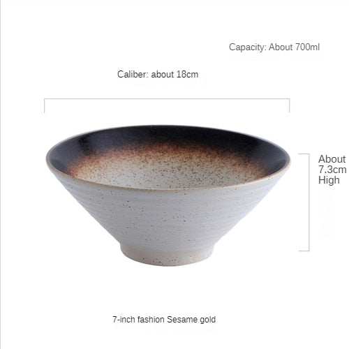 Japanese Ceramic Ramen Bowl Set – Stylish Large Bowls for Noodles, Soup, and Rice