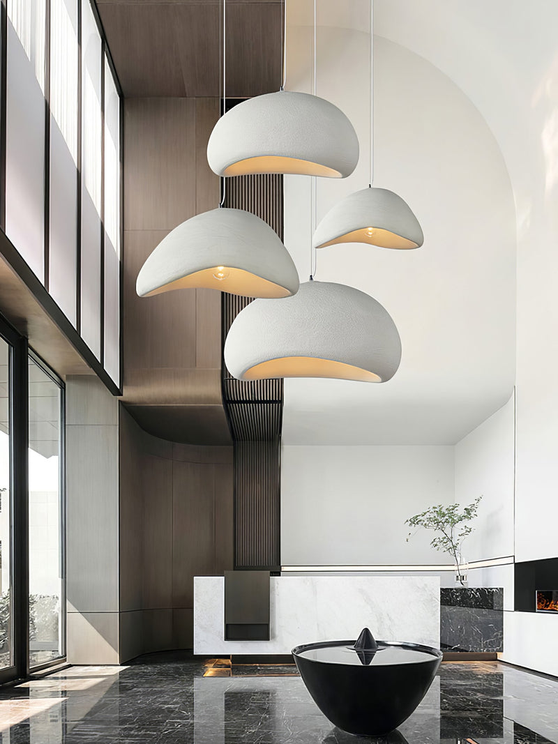 Minimalist Cocoon Pendant Light – Wabi-Sabi Style