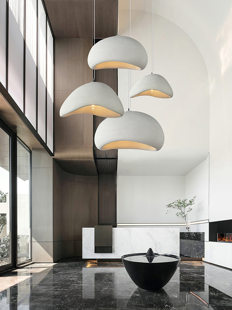 Minimalist Cocoon Pendant Light – Wabi-Sabi Style