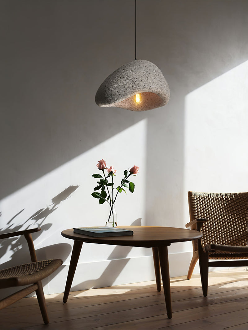 Minimalist Cocoon Pendant Light – Wabi-Sabi Style