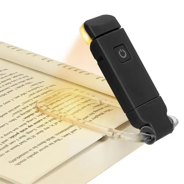 Rechargeable LED Book Light – Clip-On Bookmark Lamp with Adjustable Brightness