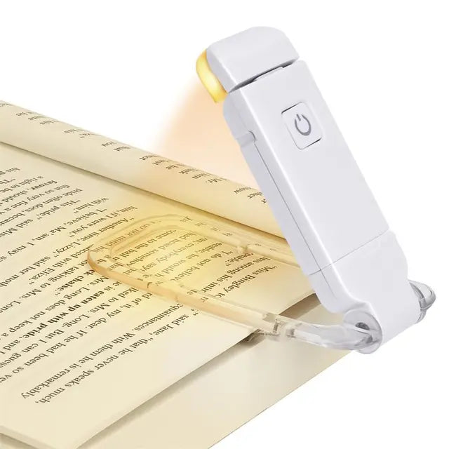 Rechargeable LED Book Light – Clip-On Bookmark Lamp with Adjustable Brightness