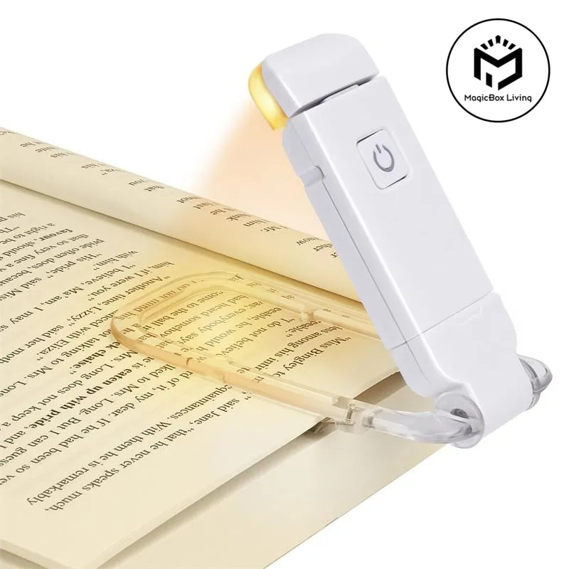 Rechargeable LED Book Light – Clip-On Bookmark Lamp with Adjustable Brightness