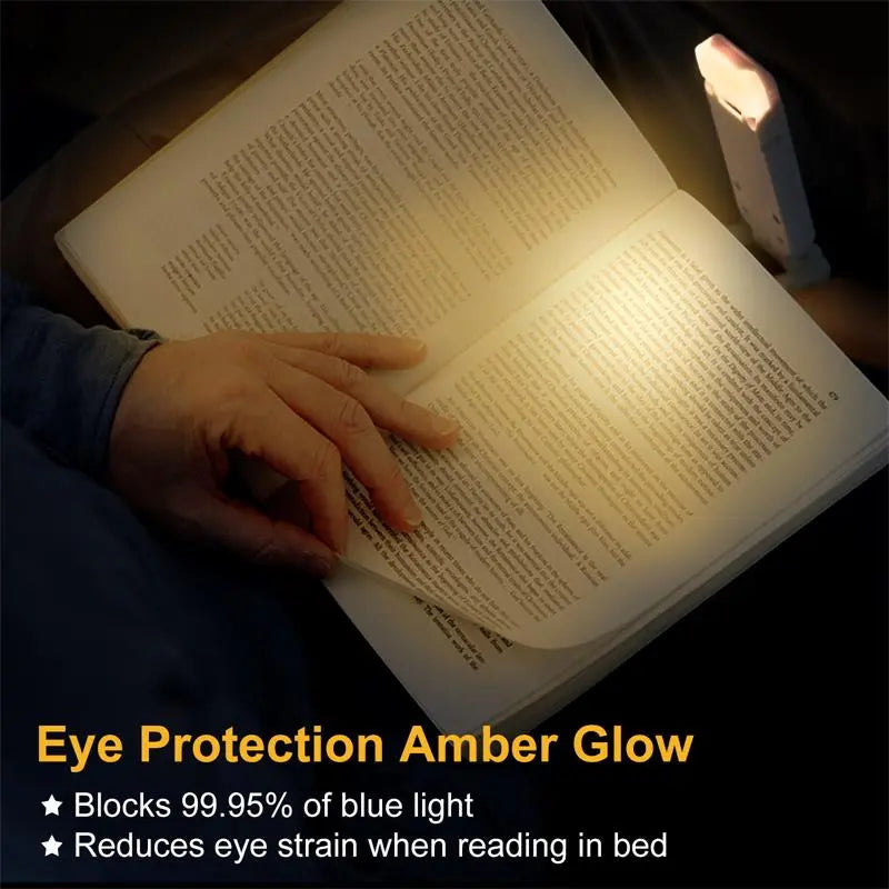 Rechargeable LED Book Light – Clip-On Bookmark Lamp with Adjustable Brightness