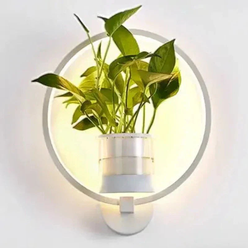 Lumora Plant Wall Lamp – Modern Lighting with Natural Greenery