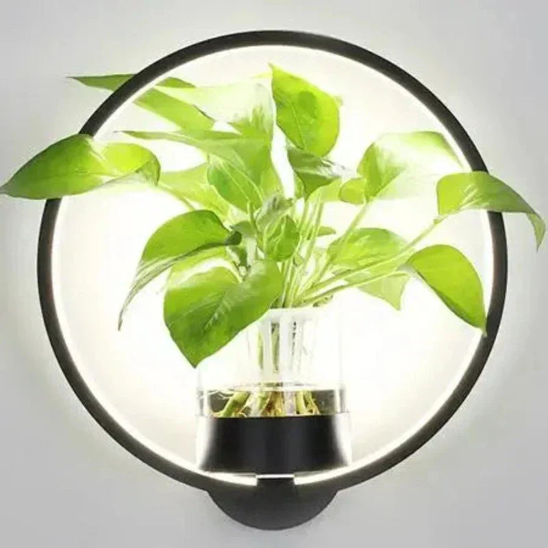 Lumora Plant Wall Lamp – Modern Lighting with Natural Greenery