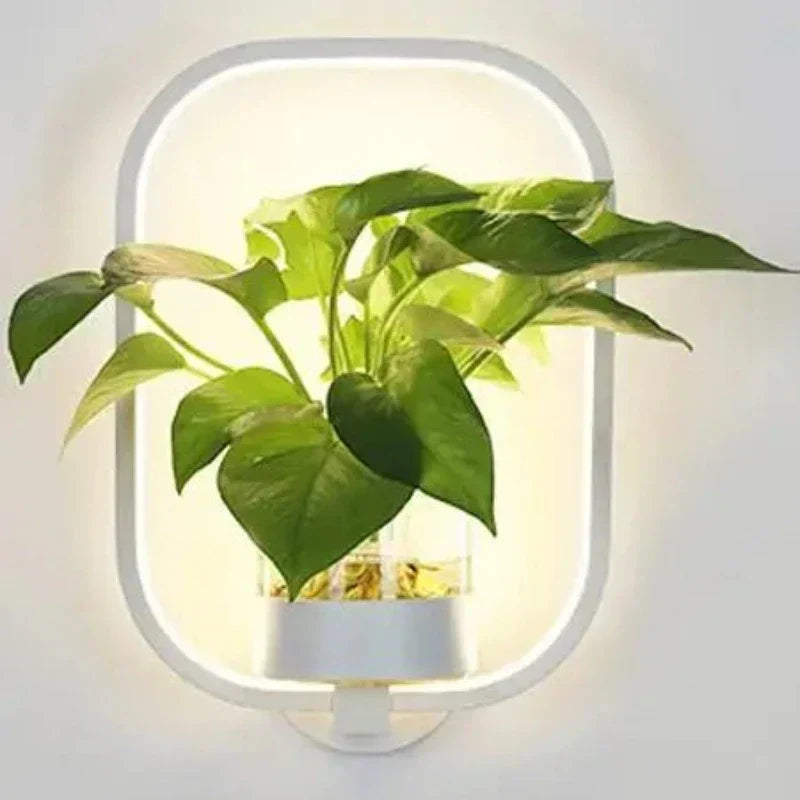 Lumora Plant Wall Lamp – Modern Lighting with Natural Greenery