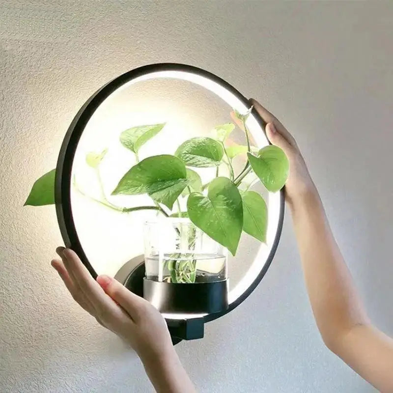 Lumora Plant Wall Lamp – Modern Lighting with Natural Greenery