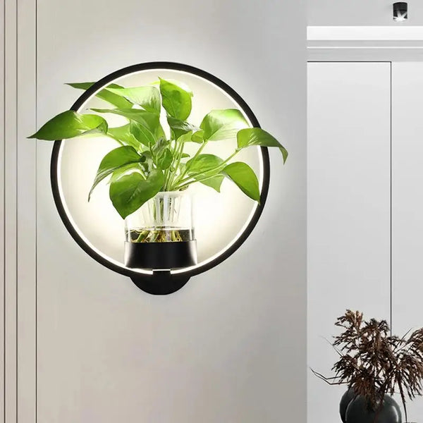 Lumora Plant Wall Lamp – Modern Lighting with Natural Greenery