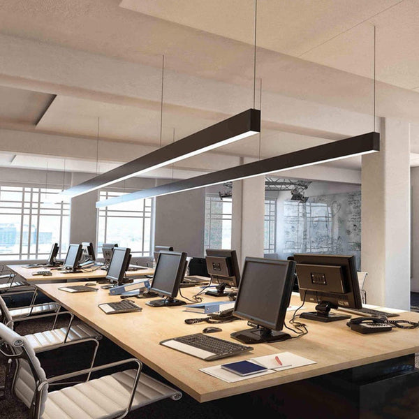 Sleek LED Linear Pendant Light – Modern Ceiling Light for Offices and Workspaces