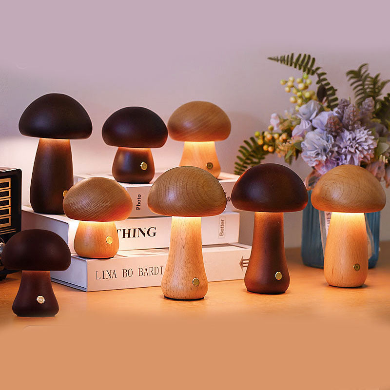 Charming Mushroom Table Lamp – Touch-Control LED Night Light with Adjustable Brightness