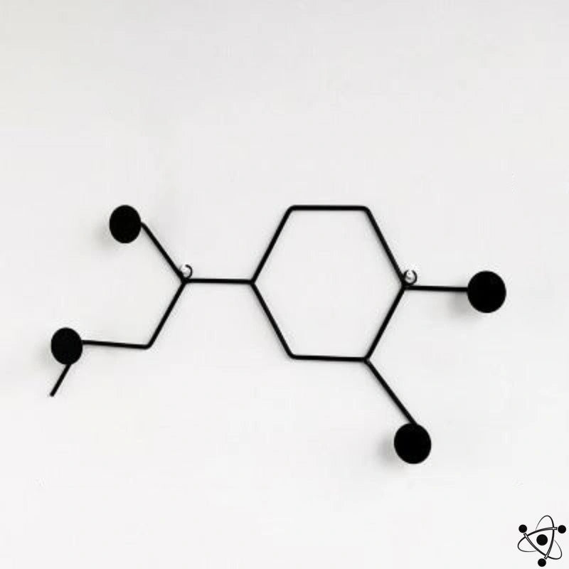 Molecular Coat Rack – Modern Wall Hooks in Molecule Design