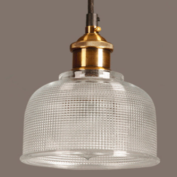 Vintage Brass and Glass Pendant Light – Elegant Retro Ceiling Lamp for Modern Homes