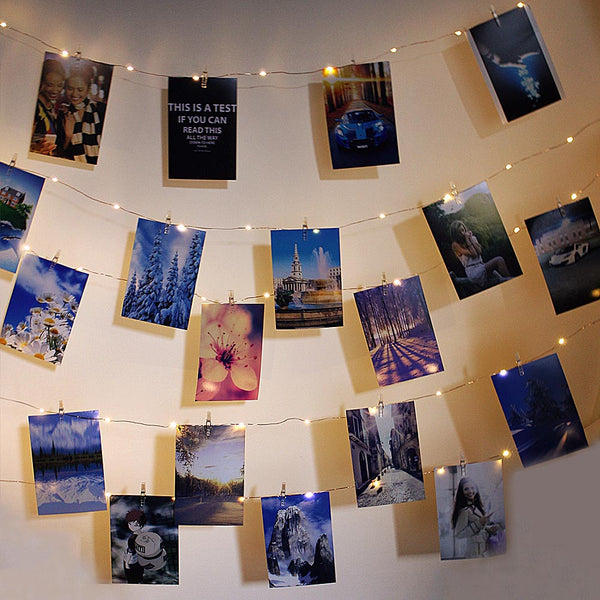 Decorative Photo String Lights with Clips – 10m USB-Powered LED Fairy Lights for Displaying Photos