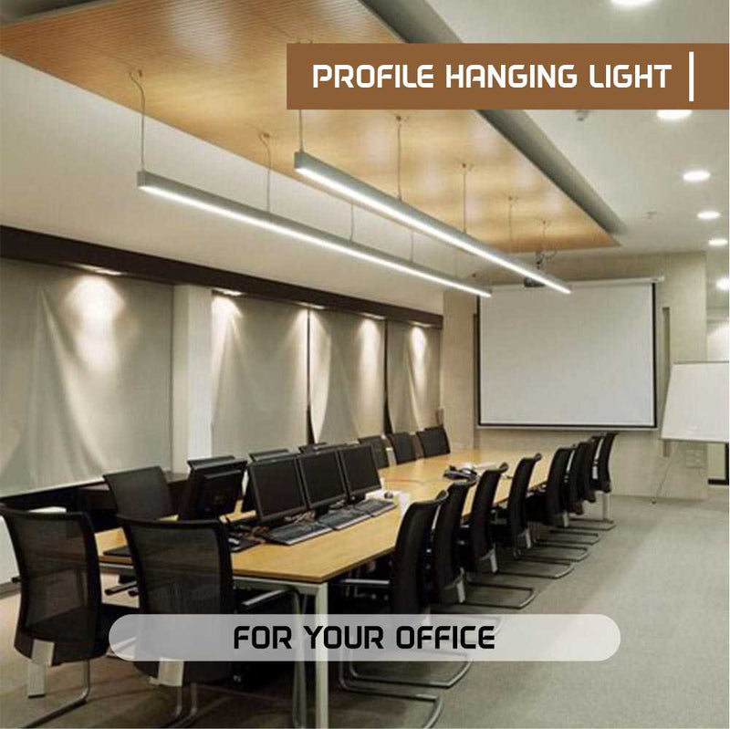 Sleek LED Linear Pendant Light – Modern Ceiling Light for Offices and Workspaces