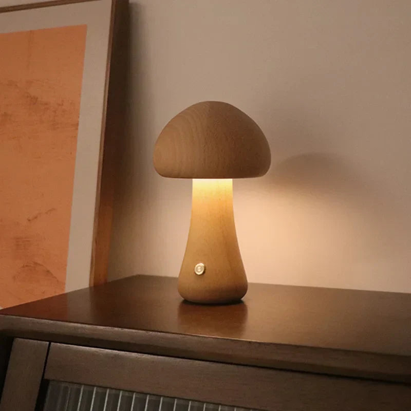 Charming Mushroom Table Lamp – Touch-Control LED Night Light with Adjustable Brightness