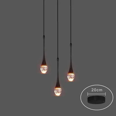 Elegant Teardrop Crystal Pendant Lights – Modern LED Lighting for Dining Rooms and Living Spaces