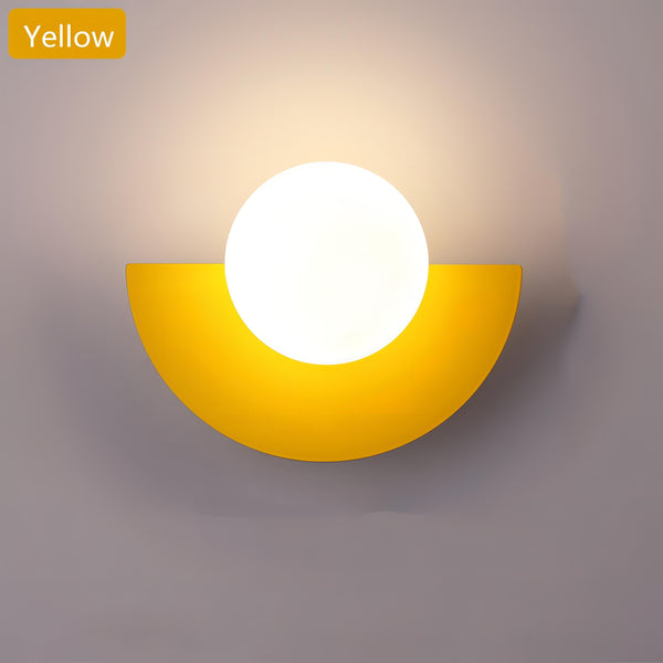 Nordic Semi-Circular Wall Lamp – Modern LED Lighting in 6 Stylish Colours