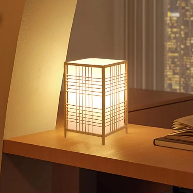 Japanese Bamboo Table Lamp – Handcrafted Lighting in Zen Style