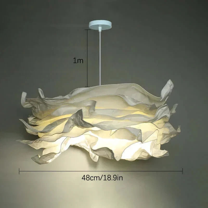 Cloud-Shaped Paper Pendant Light – Elegant DIY Lampshade up to 70cm Wide