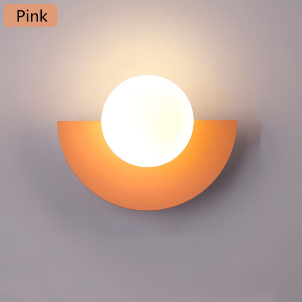 Nordic Semi-Circular Wall Lamp – Modern LED Lighting in 6 Stylish Colours