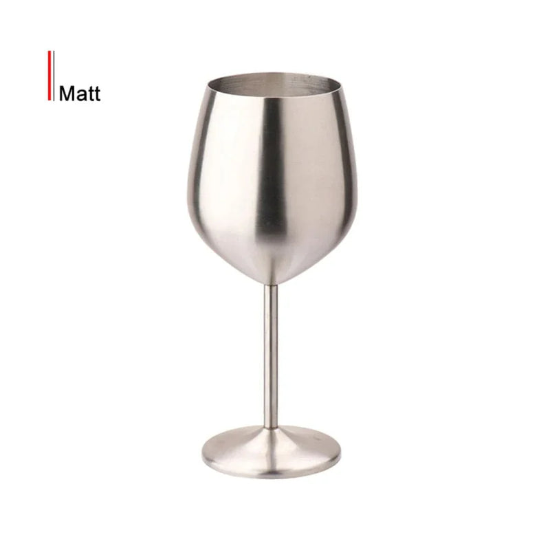 Luxurious Stainless Steel Wine Goblets – Modern & Unbreakable Design