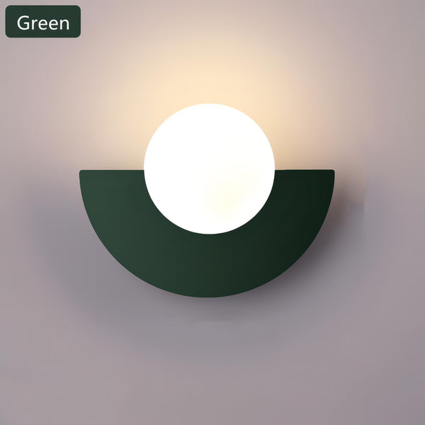 Nordic Semi-Circular Wall Lamp – Modern LED Lighting in 6 Stylish Colours